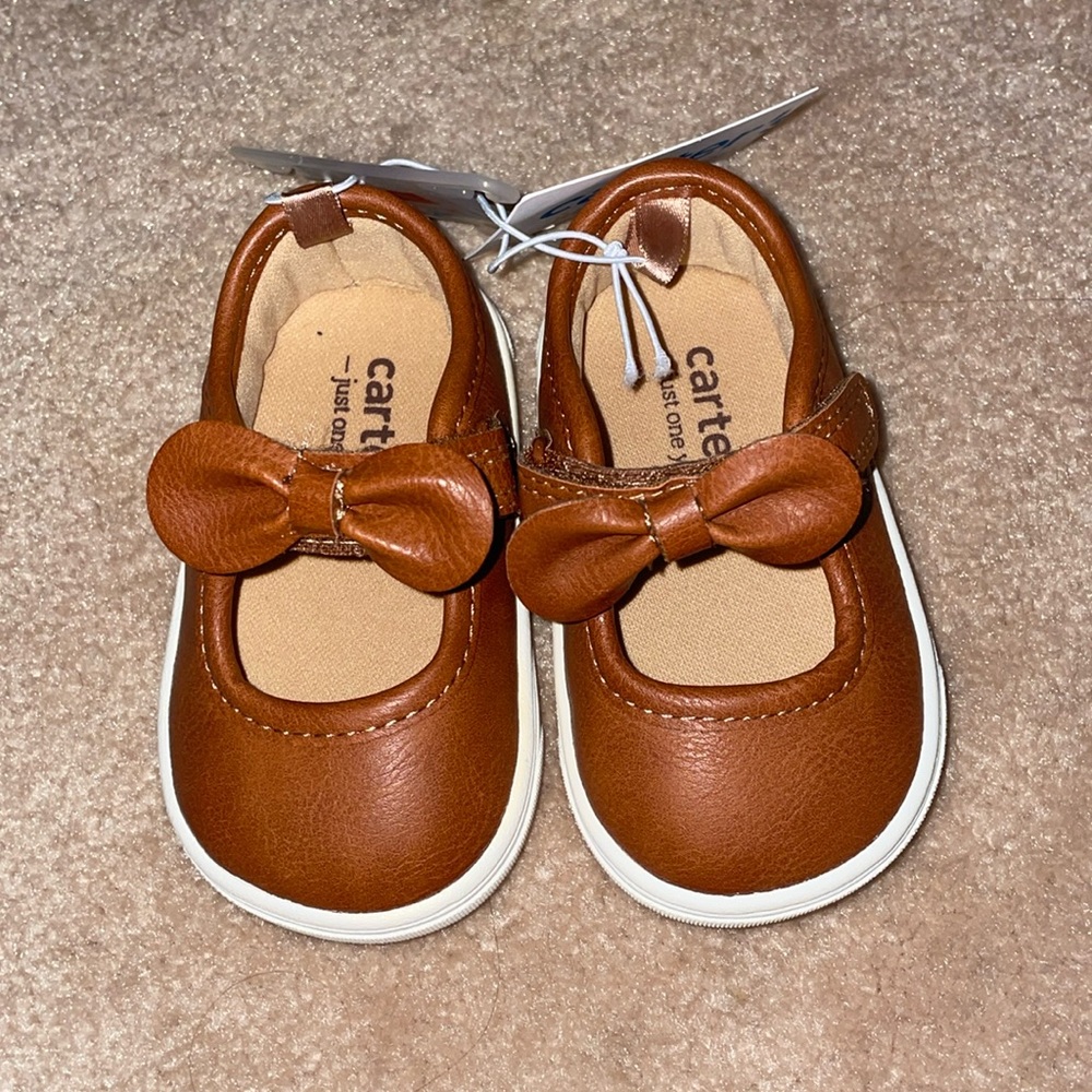 Carter's Tan Dress Shoes with Bow